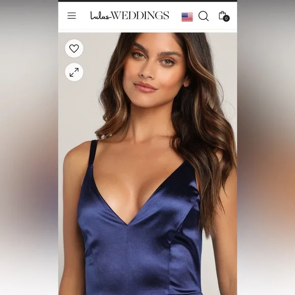 Lulu’s Long Green Satin Dress NWT - Picture 2 of 7